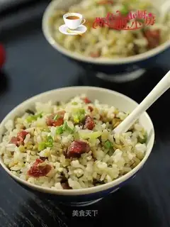 Snow sausage and rice