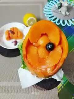 A papaya milk cup