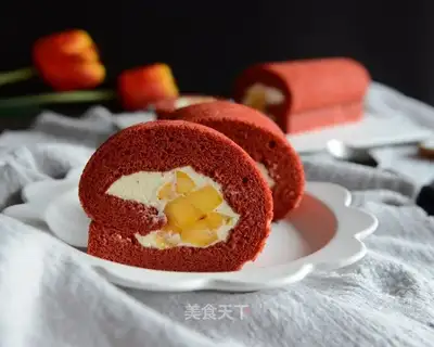 Red velvet cake rolls