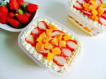 Fruit box cake