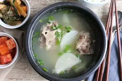 radish steak soup