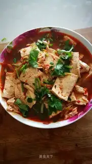 Shrimp-covered tofu