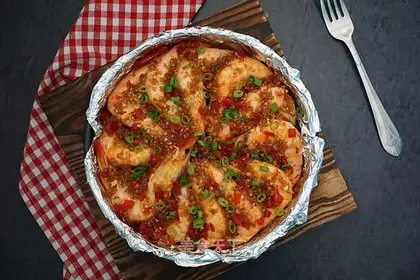 Garlic fans baked shrimp