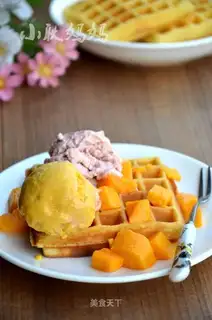 Ice cream waffles