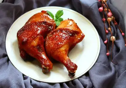Honey and roast chicken legs