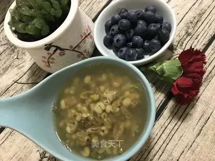 Fast green bean congee