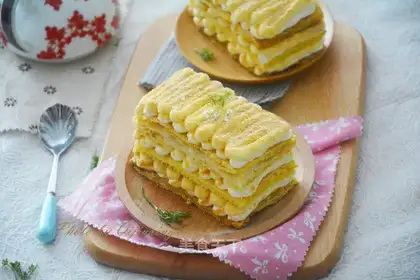 The bean-milk-tape cake