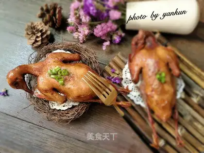 Roast pigeon with sauce