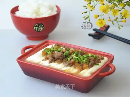Squeeze meat and tofu