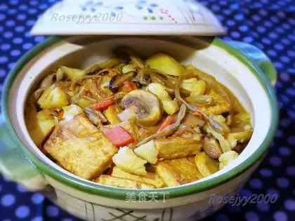 Mushroom tofu potatoes