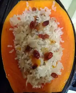 Fruit papaya boat rice