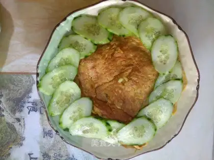 cucumber fried eggs