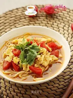mustard tomato egg noodles