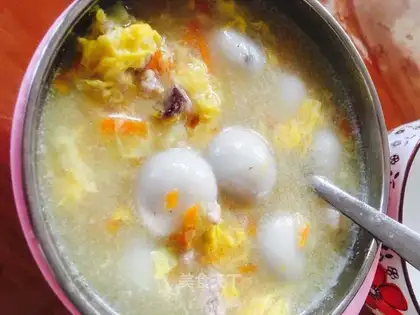 Colored plum soup