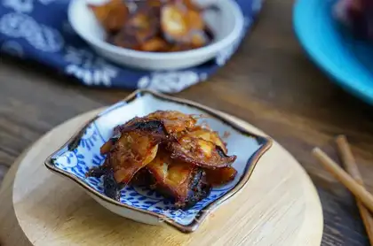 Roast octopus feet