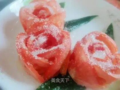 Rose tomatoes mixed with sugar