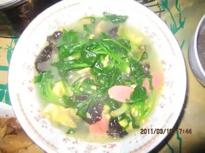 Serve the spinach in soup