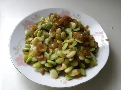 stir-fried melon with lentils