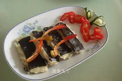 Seaweed potato cake
