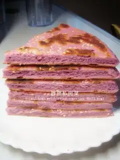 Purple potato dough cake