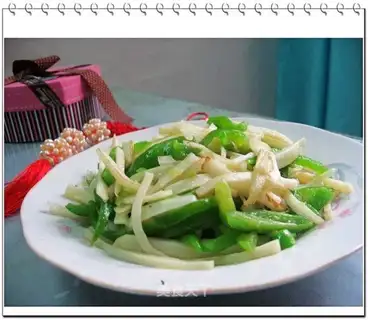 stir-fried rice bamboo with green pepper
