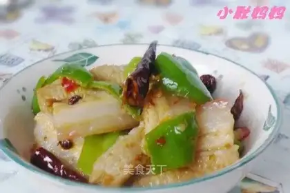 Twice-cooked pork with green pepper