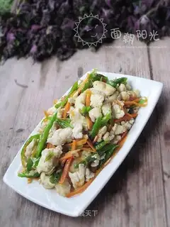 stir-fried goose eggs with spicy sauce