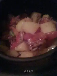 Stewed potatoes with coarse grains