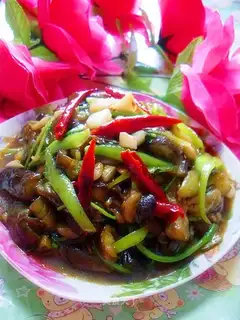Spicy eggplant with garlic