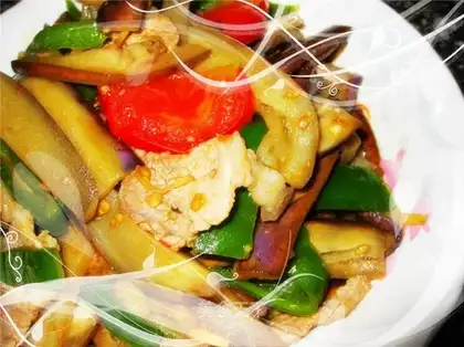 Home-cooked eggplant