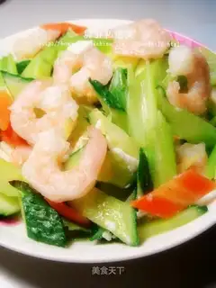 Cucumber and shrimp balls