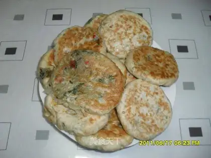 Qin seed and chive cake