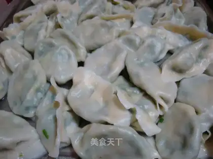 Shrimp and leek dumplings