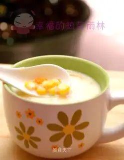 Sweet corn soup with coconut milk