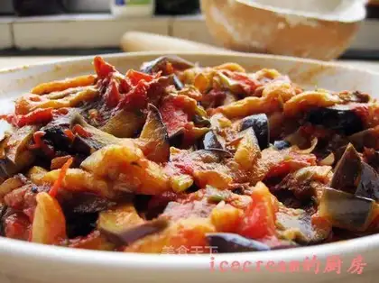 stir-fried eggplant with tomatoes