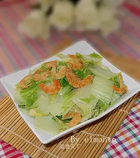 Shrimp shrimps and cabbage