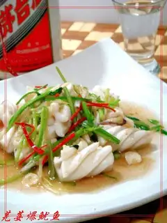 Fried squid with coriander