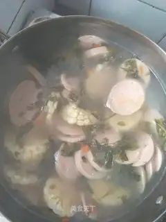 Corn pickles soup