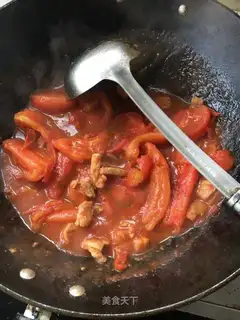 Tomato fried meat