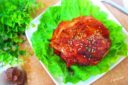 Carbon roasted chicken leg