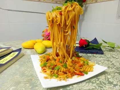 Flying noodles