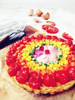 Vegetable potato pizza