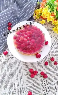 Cherry jelly mousse cake