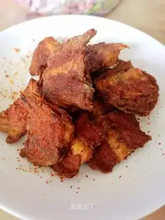 Fried salmon bones
