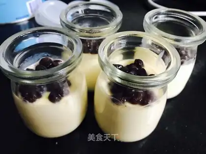 Bean milk egg pudding