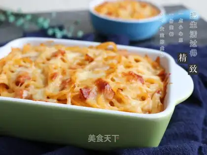 Bacon cheese pasta