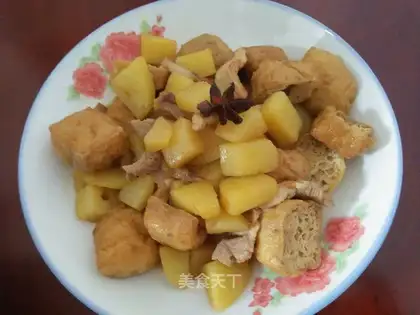 Tofu-burned potatoes
