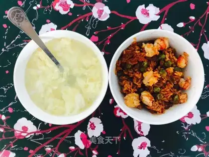 Argentinian red shrimp pea fried rice