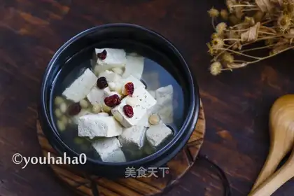 Almond tofu soup