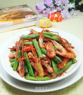 Peaches fried shrimp